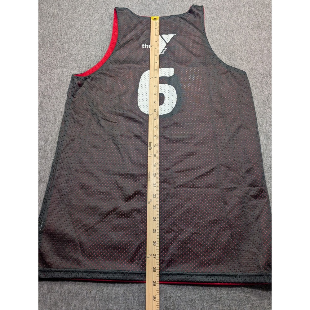 Alleson Athletic NBA Atlanta Hawks Reversible Mesh Jersey Black Red Mens Medium - Picture 9 of 11